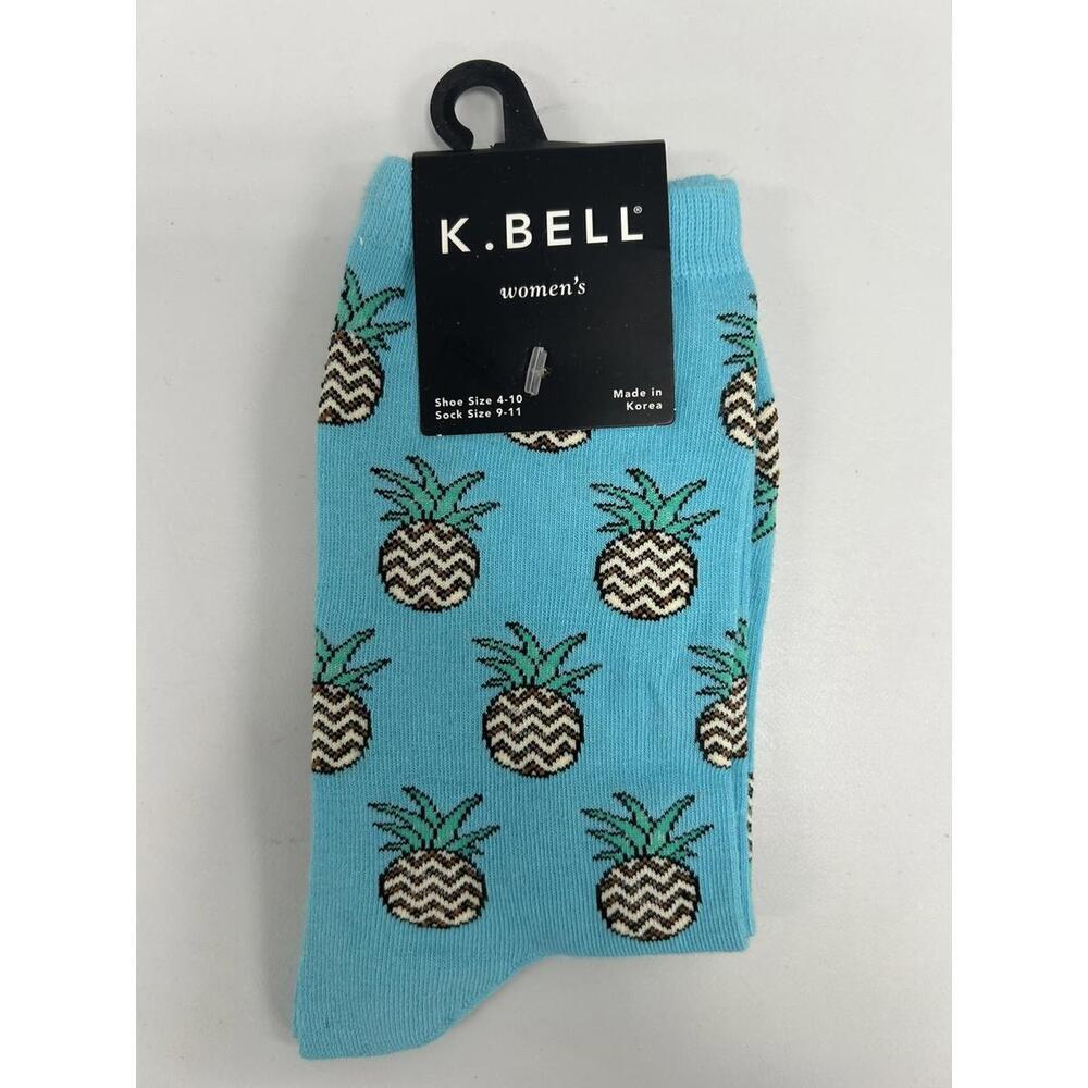 K. Bell Women's Pineapple Pattern Socks - Blue